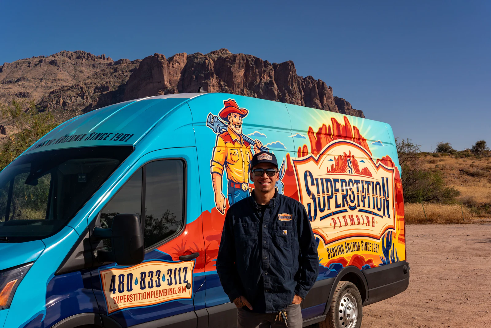 Superstition Plumbing technician at work in the East Valley